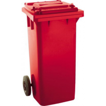 POPELNICE 120 L PLASTOVÁ ČERVENÁ S KOLEČKY